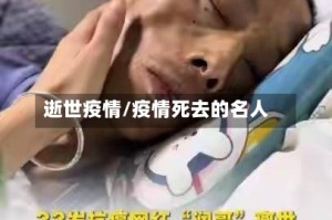 逝世疫情/疫情死去的名人