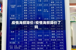 疫情海鲜降价/疫情海鲜降价了吗