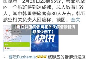 【昨日韩国疫情,韩国昨天疫情最新消息多少例了】