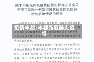 疫情丰都/丰都新冠肺炎疫情