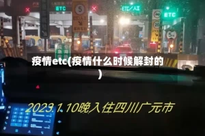 疫情etc(疫情什么时候解封的)