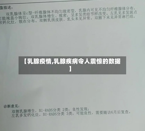 【乳腺疫情,乳腺疾病令人震惊的数据】-第1张图片